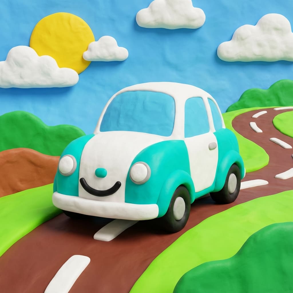 Driving freedom 3D illustration